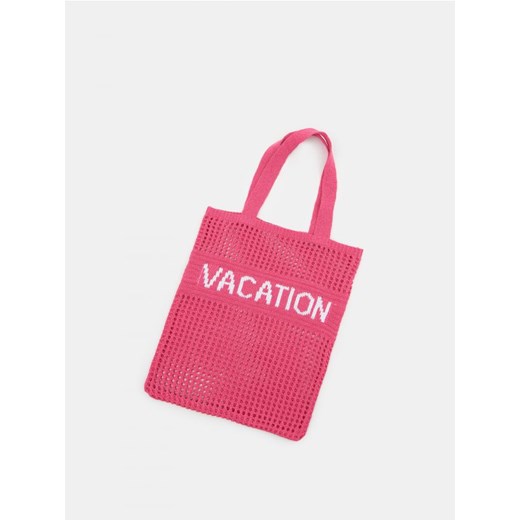 Sinsay - Torba materiałowa - różowy Sinsay Jeden rozmiar Sinsay