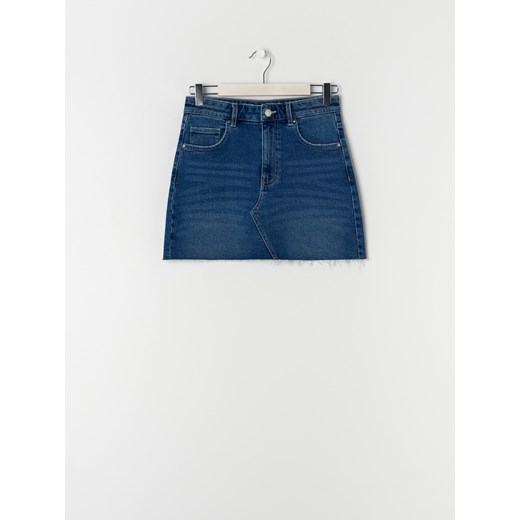 Sinsay - Spódnica mini jeansowa - niebieski Sinsay 34 Sinsay