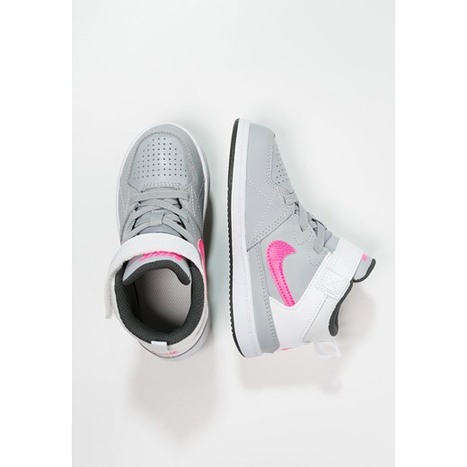 Nike Sportswear PRIORITY MID Tenisówki i Trampki wysokie wolf grey/pink pow/anthracite/white zalando szary tworzywo sztuczne