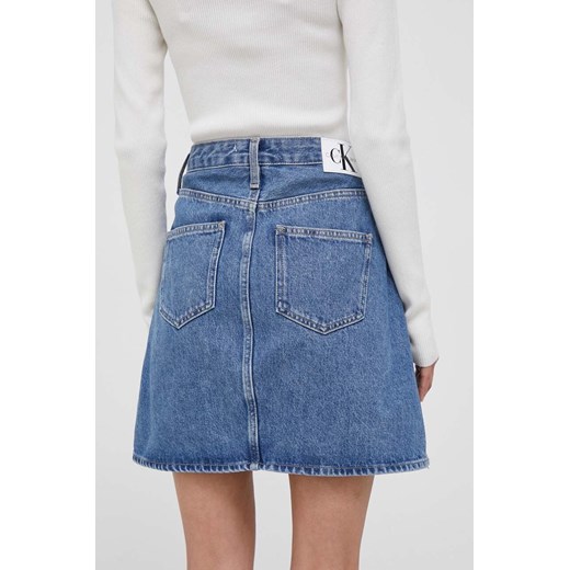 Calvin Klein Jeans spódnica jeansowa kolor niebieski mini prosta 28 ANSWEAR.com
