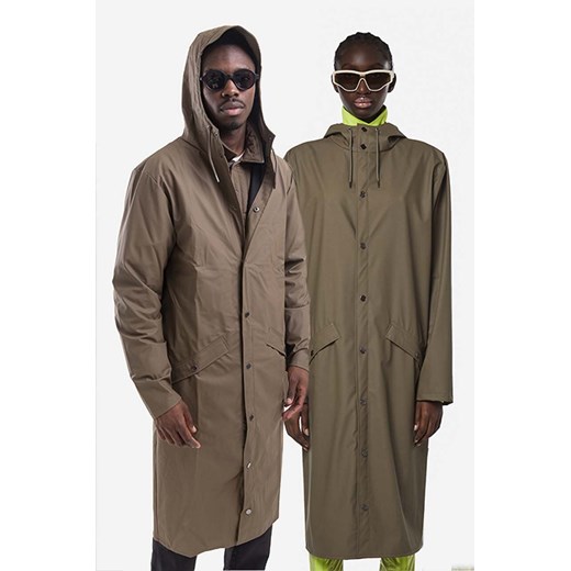 Rains kurtka przeciwdeszczowa Longer Jacket 18360 kolor brązowy przejściowa Rains XL PRM