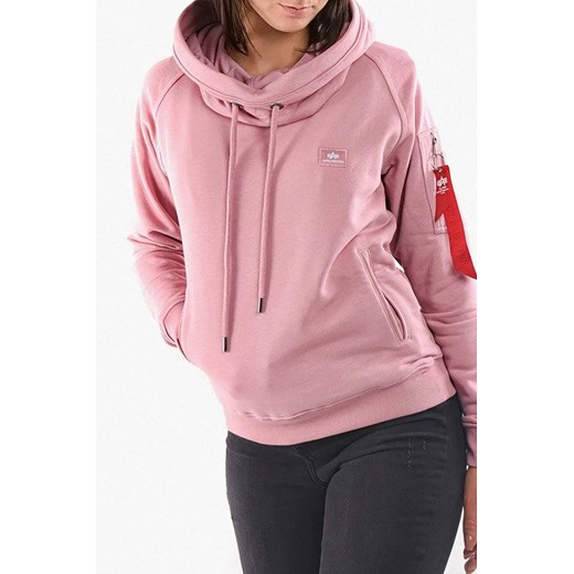 Alpha Industries bluza X-Fit Hoody damska kolor różowy z kapturem gładka Alpha Industries L wyprzedaż PRM