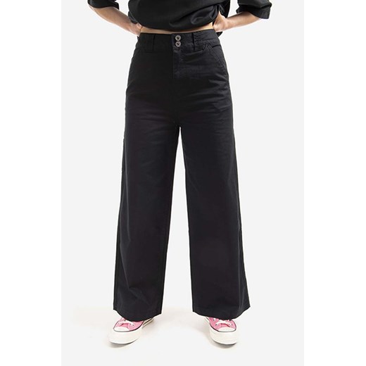 Converse spodnie Wide Leg Carpenter damskie kolor czarny szerokie high waist 10022968.A03-BLACK ze sklepu PRM w kategorii Spodnie damskie - zdjęcie 161393065