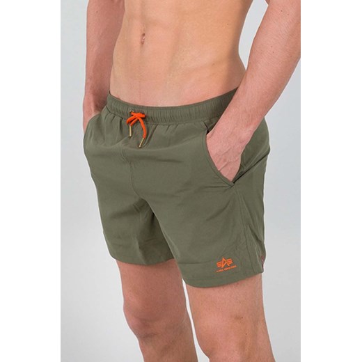 Alpha Industries szorty kąpielowe męskie kolor zielony gładkie Alpha Industries M wyprzedaż PRM