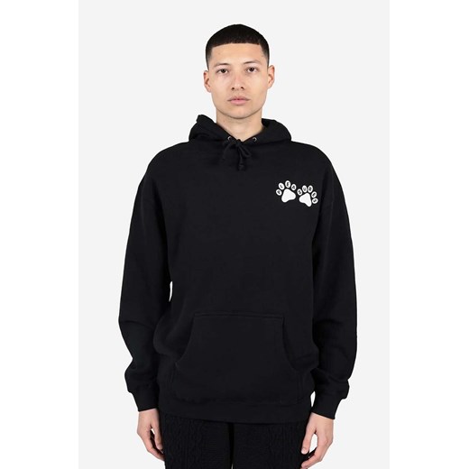 PLEASURES bluza Puppies Hoodie męska kolor czarny z kapturem z nadrukiem Pleasures L PRM