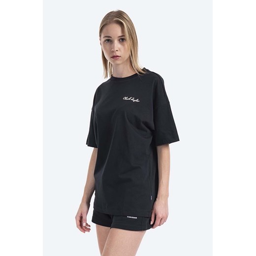 Converse t-shirt bawełniany kolor czarny 10021480.A01-BLACK ze sklepu PRM w kategorii Bluzki damskie - zdjęcie 161393177