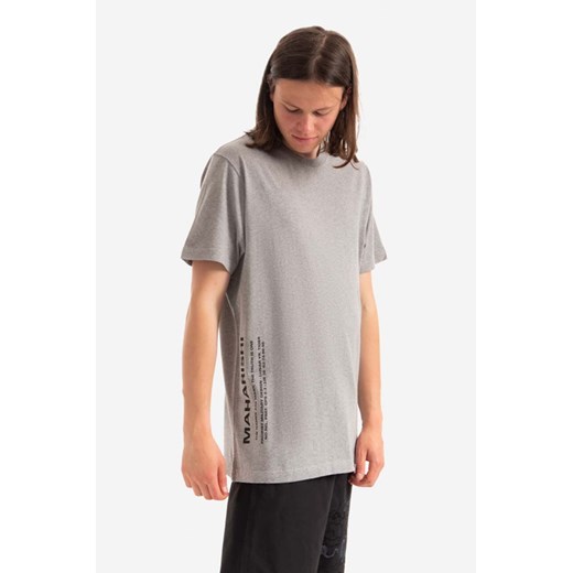 Maharishi t-shirt bawełniany kolor szary z nadrukiem 9752.MARL-MARL ze sklepu PRM w kategorii T-shirty męskie - zdjęcie 161393555