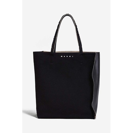 Marni torebka kolor czarny SHMQ0032Q0.P4573-Z1N99 ze sklepu PRM w kategorii Torby Shopper bag - zdjęcie 161393618