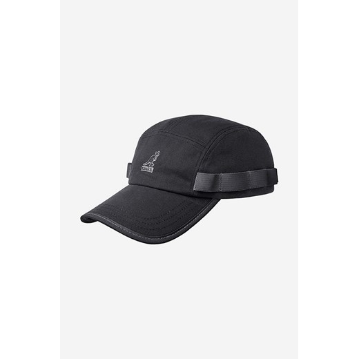 Kangol czapka z daszkiem bawełniana Wax Utility 5 Panel kolor czarny z aplikacją K5329-BLACK ze sklepu PRM w kategorii Czapki z daszkiem damskie - zdjęcie 161393817