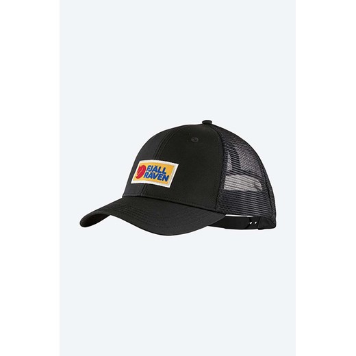 Fjallraven czapka z daszkiem  Vardag kolor czarny z aplikacją F78139-555 ze sklepu PRM w kategorii Czapki z daszkiem damskie - zdjęcie 161394129