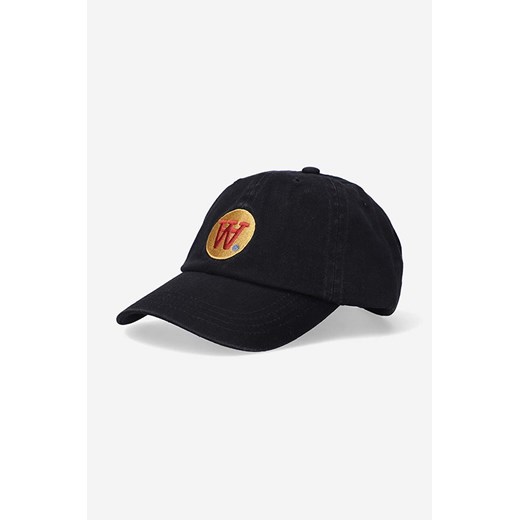 Wood Wood czapka z daszkiem bawełniana Eli Badge kolor czarny z aplikacją 10280800.7083-OFFWHITE ze sklepu PRM w kategorii Czapki z daszkiem damskie - zdjęcie 161394137