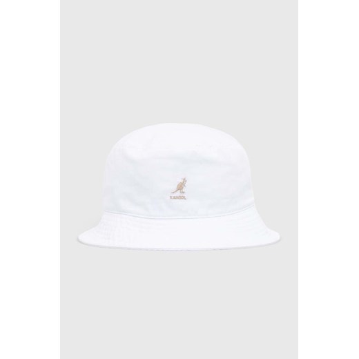 Kangol kapelusz bawełniany Kapelusz Kangol Washed Bucket K4224HT WHITE kolor biały bawełniany K4224HT-WHITE ze sklepu PRM w kategorii Kapelusze damskie - zdjęcie 161394139