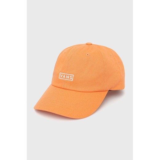 Vans czapka bawełniana kolor pomarańczowy z aplikacją VN0A36IUYST1-MELON ze sklepu PRM w kategorii Czapki z daszkiem damskie - zdjęcie 161394316