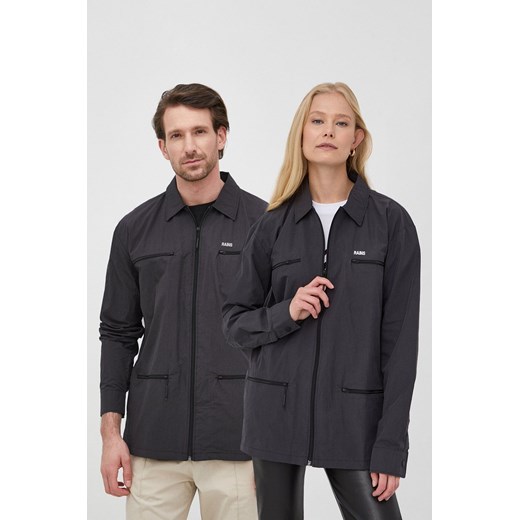 Rains kurtka 18690 Woven Shirt kolor czarny przejściowa 18690.01-Black ze sklepu PRM w kategorii Kurtki damskie - zdjęcie 161394426