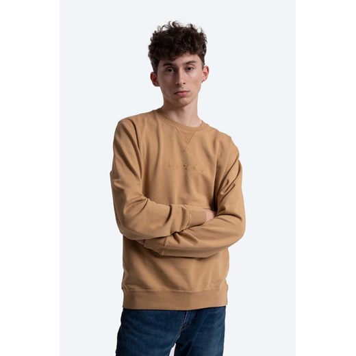 Edwin bluza bawełniana Sweat męska kolor brązowy gładka I026652.0MZGX-Brown ze sklepu PRM w kategorii Bluzy męskie - zdjęcie 161394557