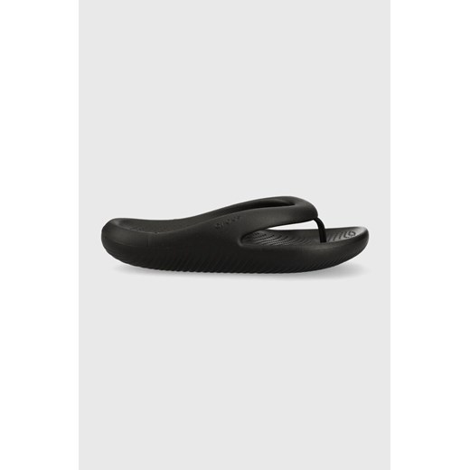 Crocs japonki Mellow Slide kolor czarny na płaskim obcasie 208437 ze sklepu PRM w kategorii Klapki damskie - zdjęcie 161394859