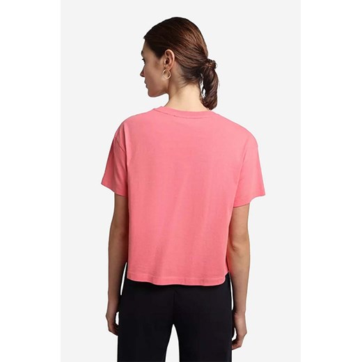 Napapijri t-shirt bawełniany kolor różowy NA4G97.P1D-P1D Napapijri L okazja PRM