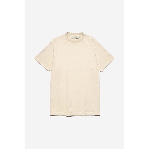 Taikan t-shirt bawełniany kolor beżowy gładki TT0001.CRM-CRM Taikan M wyprzedaż PRM