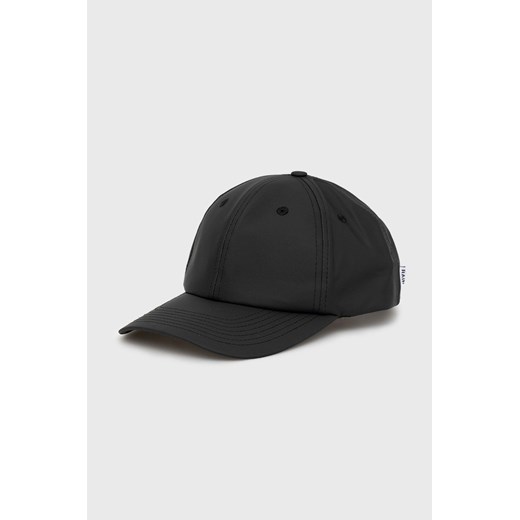 Rains czapka z daszkiem 13600 Cap kolor czarny gładka 13600.01-01.Black ze sklepu PRM w kategorii Czapki z daszkiem damskie - zdjęcie 161395886