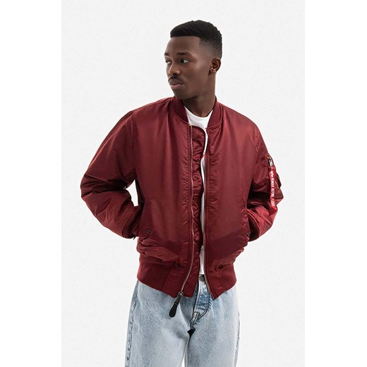 Alpha Industries kurtka bomber MA-1 100101 184 męski kolor czerwony przejściowa Alpha Industries S promocja PRM