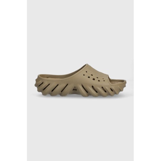 Crocs klapki Echo Slide kolor brązowy 208170 ze sklepu PRM w kategorii Klapki męskie - zdjęcie 161396499