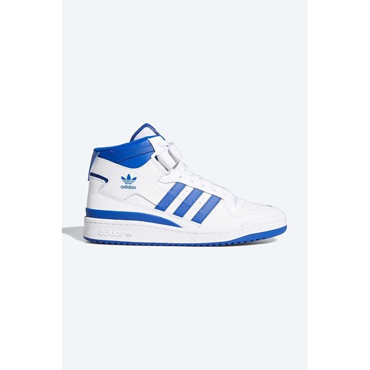 adidas Originals sneakersy skórzane Forum Mid FY4976 kolor biały ze sklepu PRM w kategorii Buty sportowe damskie - zdjęcie 161396969