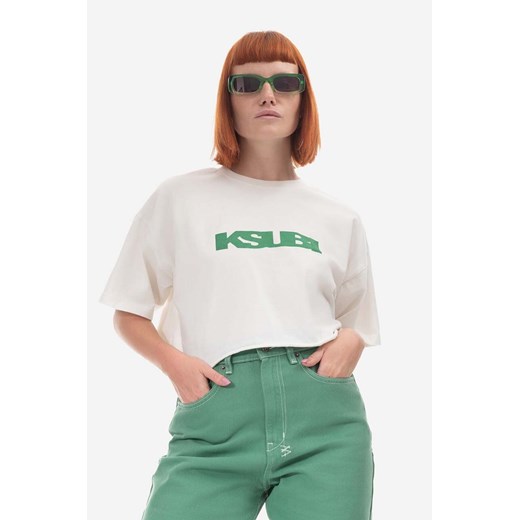 KSUBI t-shirt bawełniany kolor biały WPS23TE010-OFF ze sklepu PRM w kategorii Bluzki damskie - zdjęcie 161397006