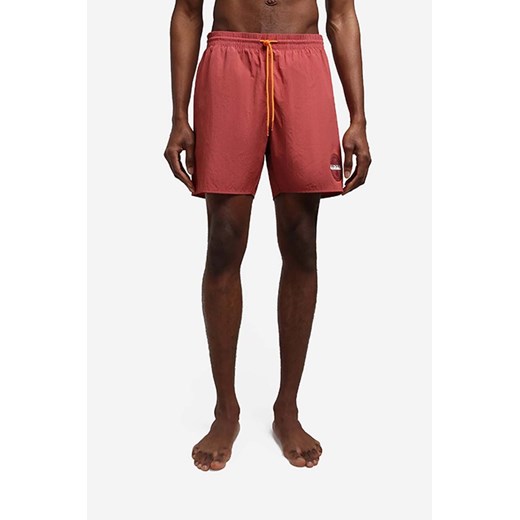 Napapijri szorty kąpielowe męskie kolor czerwony gładkie NA4G5C.RE6-RE6 ze sklepu PRM w kategorii Kąpielówki - zdjęcie 161397178