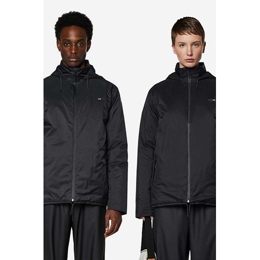 Rains kurtka Padded Nylon Jacket 15470 kolor czarny przejściowa oversize 15470.BLACK ze sklepu PRM w kategorii Kurtki damskie - zdjęcie 161397538