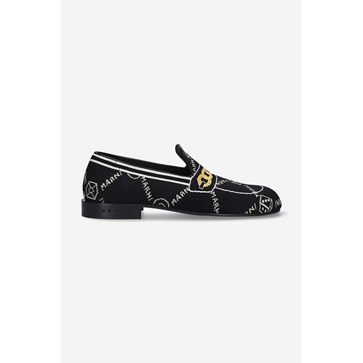 Marni mokasyny Moccasin Shoe męskie kolor czarny MOMR003802.P4601-BRAZOWY ze sklepu PRM w kategorii Mokasyny męskie - zdjęcie 161398298