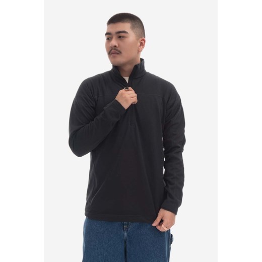 Fjallraven bluza Abisko Lite Fleece Half Zip męska kolor czarny gładka F87113.550-550 ze sklepu PRM w kategorii Bluzy męskie - zdjęcie 161398677