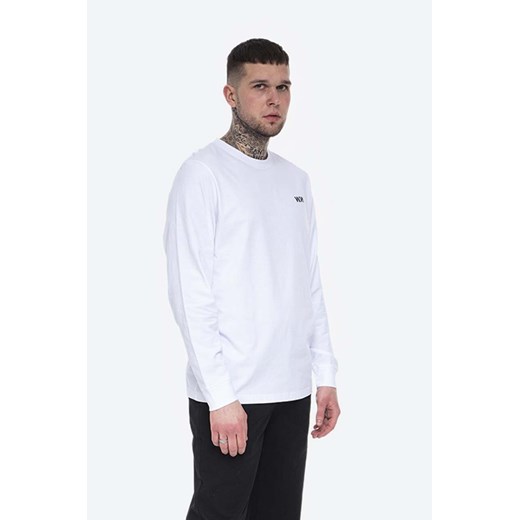 Wood Wood longsleeve bawełniany Mark Paisley Long Sleeve kolor biały z nadrukiem 12115401.2489-BRIGHTW ze sklepu PRM w kategorii T-shirty męskie - zdjęcie 161398717