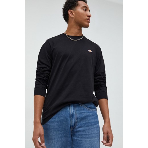 Dickies longsleeve bawełniany kolor czarny z nadrukiem DK0A4Y4RBLK1-BLACK ze sklepu PRM w kategorii T-shirty męskie - zdjęcie 161399866