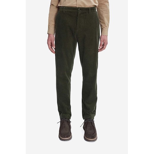 A.P.C. spodnie Pantalon Constantin męskie kolor zielony proste COESP.H08396-MILITARYKH ze sklepu PRM w kategorii Spodnie męskie - zdjęcie 161400227