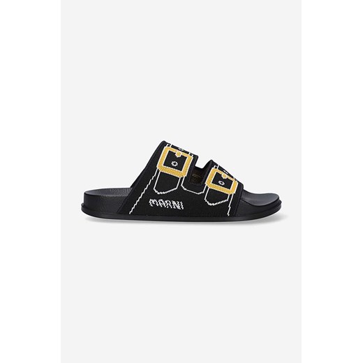 Marni klapki Sandal męskie kolor czarny SAMR003802.P4547-POMARA ze sklepu PRM w kategorii Klapki męskie - zdjęcie 161400816