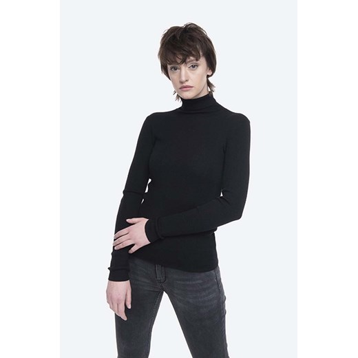 Norse Projects sweter z domieszką wełny damski kolor czarny lekki z golfem Norse Projects L PRM
