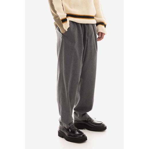 Marni spodnie wełniane kolor szary w fasonie chinos PUMU0017U1.UTW970.00N80-SZARY ze sklepu PRM w kategorii Spodnie męskie - zdjęcie 161401155