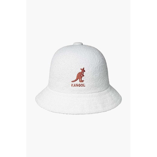 Kangol kapelusz Big Logo Casual kolor biały K3407 WHITE K3407.WHITE-WHITE ze sklepu PRM w kategorii Kapelusze męskie - zdjęcie 161401329
