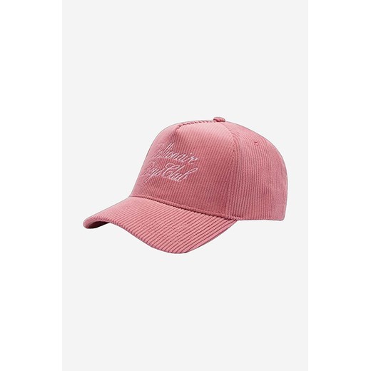 Billionaire Boys Club czapka z daszkiem Corduroy Cap B22241 PINK kolor różowy z aplikacją B22241-GREY ze sklepu PRM w kategorii Czapki z daszkiem damskie - zdjęcie 161401337