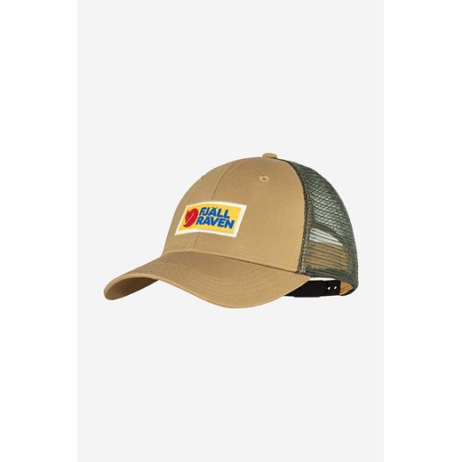 Fjallraven czapka z daszkiem  Vardag kolor brązowy z aplikacją F78139.232-232 ze sklepu PRM w kategorii Czapki z daszkiem damskie - zdjęcie 161401348
