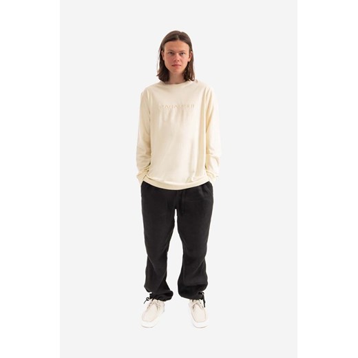 Maharishi longsleeve bawełniany kolor beżowy z nadrukiem 9754.ECRU-ECRU Maharishi XL wyprzedaż PRM