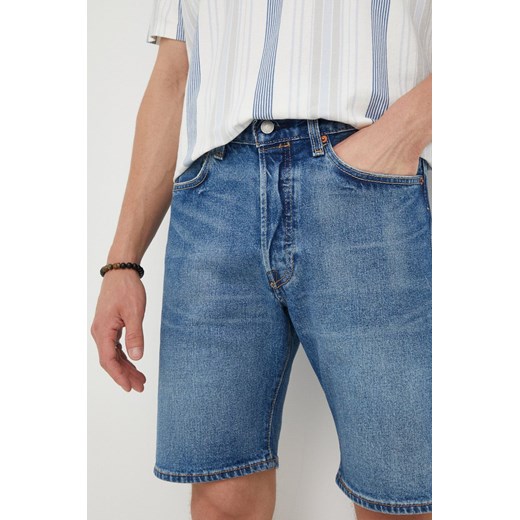 Levi's szorty jeansowe męskie kolor granatowy 36512.0164-DarkIndigo ze sklepu PRM w kategorii Spodenki męskie - zdjęcie 161401808