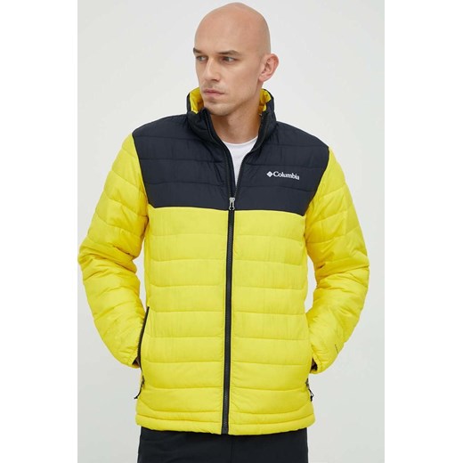 Columbia kurtka sportowa Powder Lite Jkt kolor żółty 1698001 ze sklepu PRM w kategorii Kurtki męskie - zdjęcie 161401925