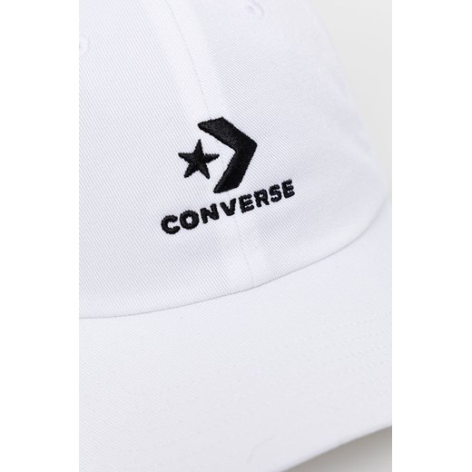 Converse czapka kolor biały z aplikacją 10022131.A02-White Converse ONE PRM