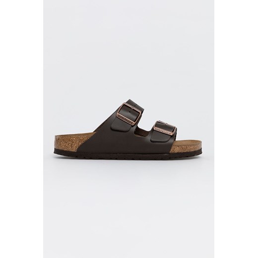 Birkenstock Klapki skórzane Arizona damskie kolor brązowy 51103-Dunkelbrau 35 PRM