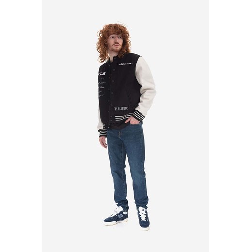 PLEASURES kurtka bomber Unkle Varsity męski kolor czarny przejściowa Pleasures L okazja PRM