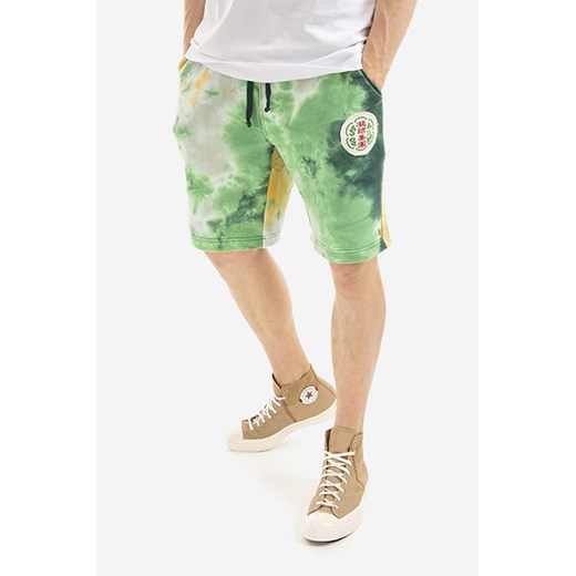 CLOT szorty bawełniane Badge Shorts kolor zielony CLSRS50016.GREEN-GREEN ze sklepu PRM w kategorii Spodenki męskie - zdjęcie 161402345