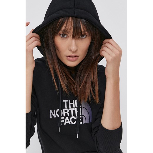 The North Face bluza bawełniana damska kolor czarny z kapturem NF0A55ECJK31 ze sklepu PRM w kategorii Bluzy damskie - zdjęcie 161402715