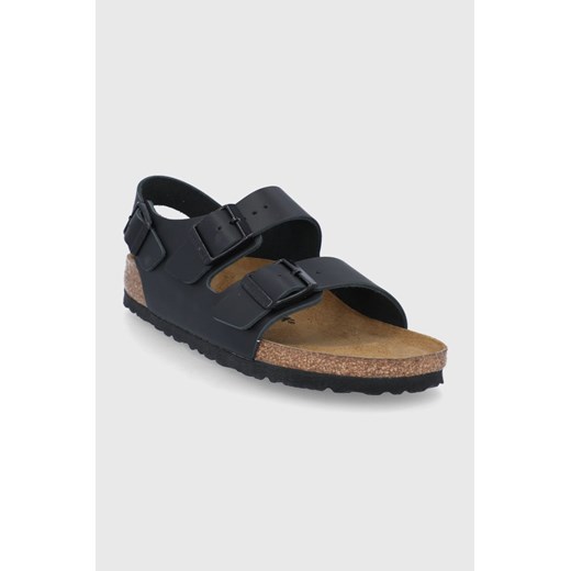 Birkenstock Sandały skórzane Milano 34193 damskie kolor czarny 36 PRM
