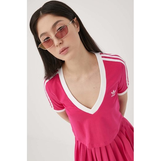 adidas Originals t-shirt HG6595 damski kolor różowy HG6595-REMAG ze sklepu PRM w kategorii Bluzki damskie - zdjęcie 161404237